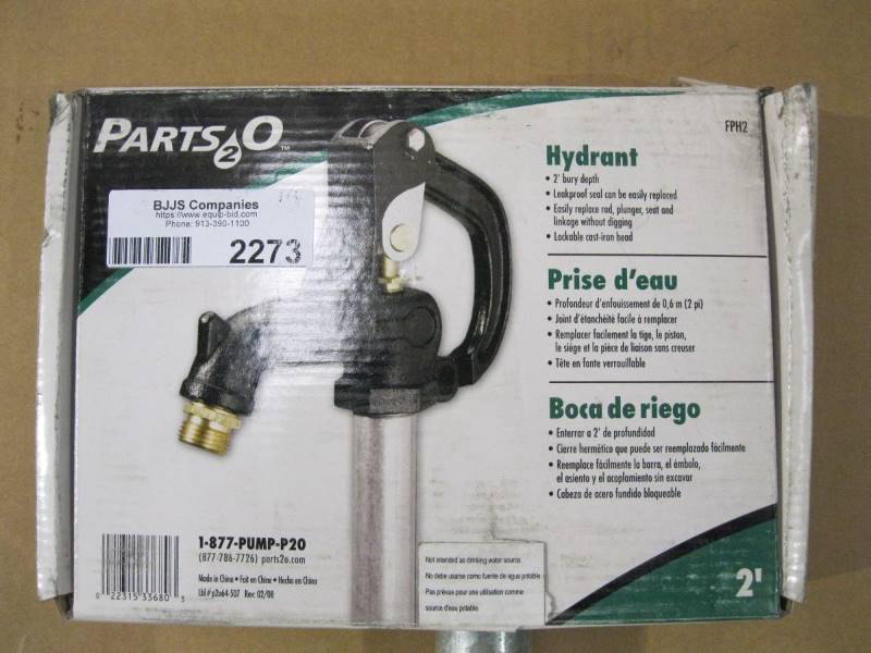 lot 2273 image: Parts2O Yard Hydrant 4 Length