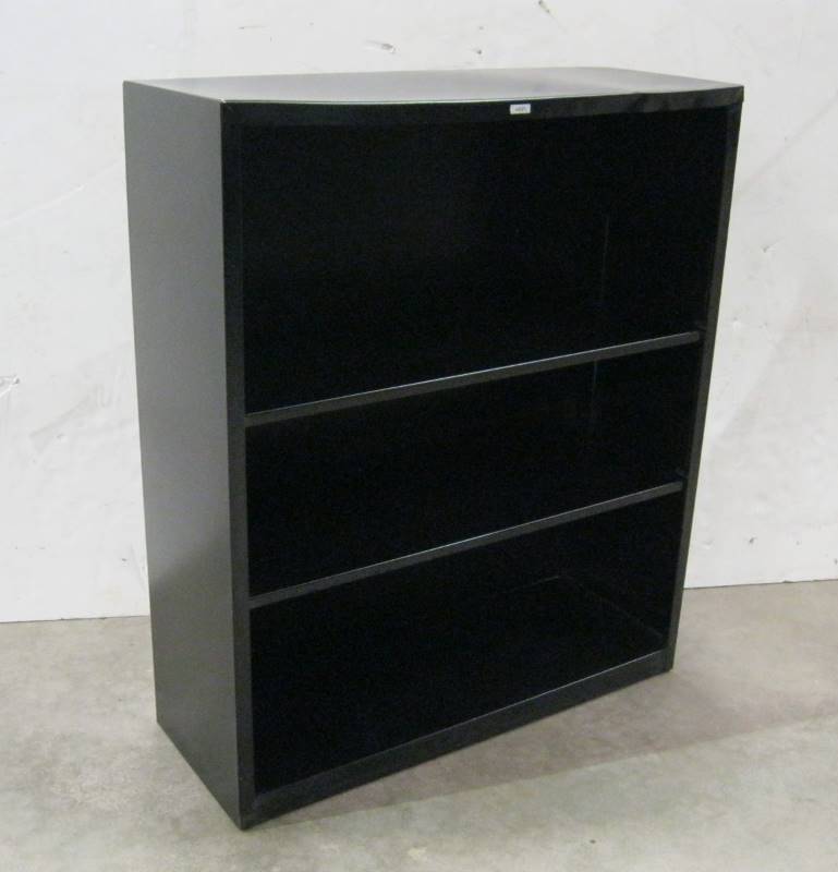 lot 2291 image: HON 3-Shelf Bookcase Black Steel HS42ABC