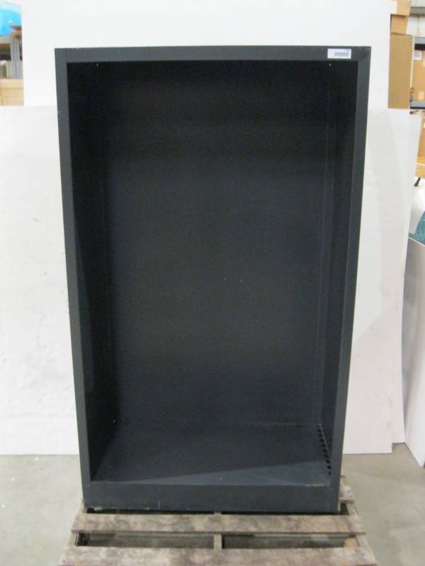lot 2288 image: Open Front Steel Cabinet 36x18x62 Black