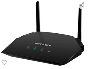 lot 39250 image: NETGEAR AC1600 WiFi 5 Router, Black