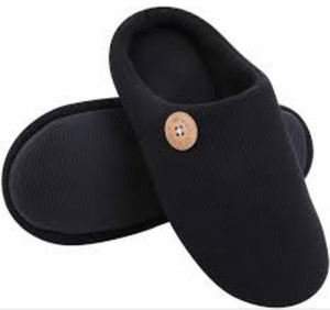 lot 39261 image: Mens and Womens Memory Foam Slippers Cotton Slip-On Bedroom Home Cozy Anti-Slip - Size 4041