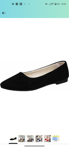 lot 39274 image: Womens Simple Ballerina Walking Flats Shoes,Pointed Toe Slip-On Ballet Flats Pumps Shoes,Casual Faux Suede Dolly Shoes - Size 41
