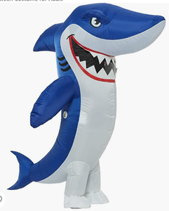 lot 39280 image: One Casa Inflatable Costume Full Body Shark Air Blow up Funny Party Halloween Costume for Adult