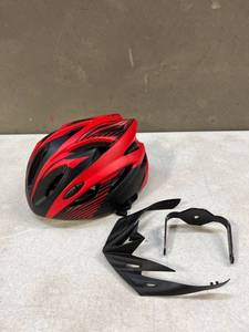 lot 32253 image: Cycling Helmet Red and Black Unknown Brand Large (58-62cm)