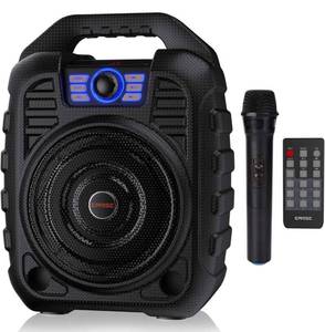 lot 38341 image: EARISE T26 Portable Bluetooth PA Speaker System with Wireless Microphone, Karaoke Machine
