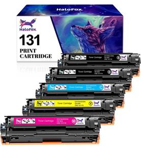 lot 38346 image: HaloFox Compatible Toner Cartridge Replacement for Canon 131 131h for Canon Color ImageClass MF8280Cw MF624Cw MF628Cw LBP7110Cw MF8230Cn Laser Printer (Black, Cyan, Yellow, Magenta, 5-Pack)