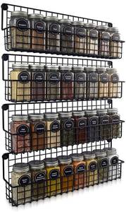 lot 38352 image: Farmhouse Style Hanging Spice Racks For Wall Mount