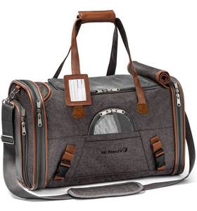 lot 38359 image: Mr. Peanuts Airline Approved Soft Sided Pet Carrier, Low Profile Gold Series Tote, Premium Brand Self Locking Zippers, Under Seat Compatibility, Plush Faux Fleece Bedding with a Sturdy Plywood Base