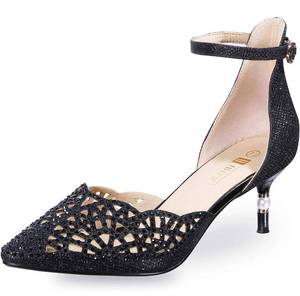 lot 38366 image: IDIFU Womens IN2 Candice Wedding Rhinestones Sequins Low Kitten Heels Pumps