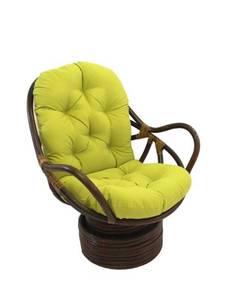 lot 42110 image: Blazing Needles 48 Swivel Rocker Cushion Lime Green