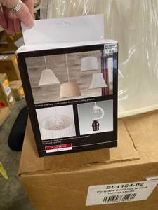 lot 42137 image: Pendant Cord Kit With 13.5 Shade Off White