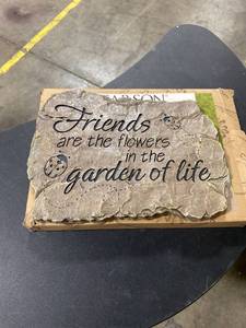 lot 42141 image: 8 x 10.5 Garden Stone (Friends are the flowers in The Garden Of Life)
