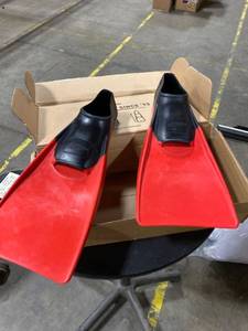 lot 42145 image: SwimmingSnorkeling Fins Size 9-11 Red and Black