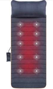 lot 42164 image: Snailax Massage Mat with 10 Vibrating Motors and 4 Therapy Heating pad Full Body Massager Cushion for Relieving Back Lumbar Leg Snailax