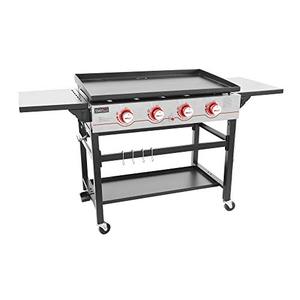 lot 50000 image: Royal Gourmet GB4000 36-inch 4-Burner Flat Top Propane Gas Grill Griddle - Dented & Missing a Cart Beam (See Photos)
