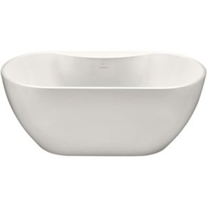 lot 8331 image: Mirabelle MIRHIFSO5930 White Hibiscus 59 Free Standing Acrylic Soaking Tub