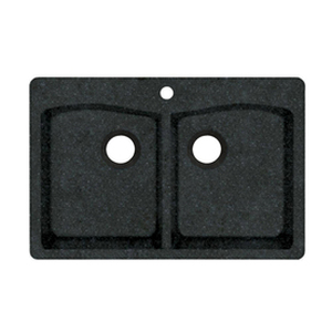 lot 8341 image: Swan QZED-3322-075 33 x 22 Granite Dual Mount Kitchen Sink