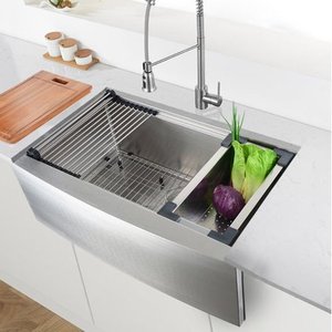lot 8342 image: Ruvati Verona Workstation 30 L x 23 W Farmhouse Kitchen Sink