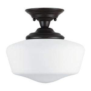 lot 8351 image: Sea Gull Lighting 77437 Academy 1 Light Semi-Flush Ceiling Fixture