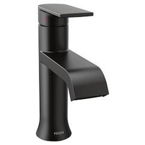 lot 8403 image: Moen 6702BL Matte black one-handle bathroom faucet