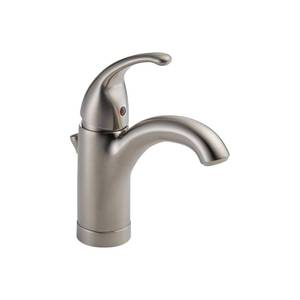 lot 8411 image: Peerless Tunbridge Single Handle Bathroom Faucet in Brushed Nickel P188624LF-BN