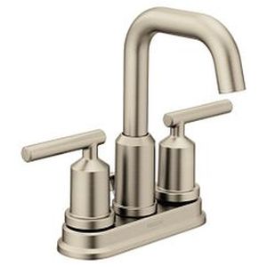lot 8412 image: Moen 6150Bn Brushed Nickel Two-Handle Bathroom Faucet