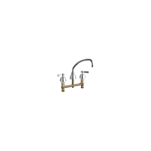 lot 8414 image: Chicago Faucets 201-AVPAXKABCP Chrome Commercial Grade Low Arch