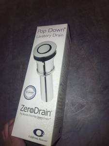 lot 8431 image: POp Down Lavatory Drain Zero Drain Patent # 9151027