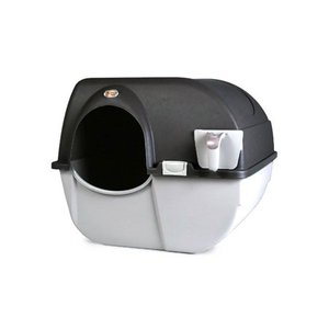 lot 42461 image: Omega Paw Roll N Clean Self Cleaning Covered Cat Kitten Litter Box, Regular