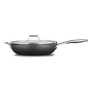 lot 42473 image: Calphalon Premier Hard-Anodized Nonstick Cookware, 13-Inch Deep Skillet with lid