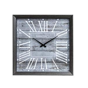 lot 42476 image: Rustic Greywash Square Wall Clock,18in.
