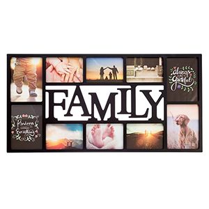 lot 42484 image: Kiera Grace Family 10 Opening Collage Frame,Black