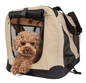 lot 42487 image: Pet Life Vista-View 360 Degree Zippered and Collapsible Soft Folding Dog Crate, Small
