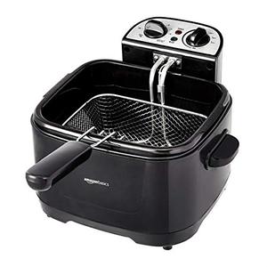 lot 42509 image: Amazon Basics 2 Liter Electric Deep Fryer, Black