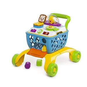lot 42519 image: Bright Starts Giggling Gourmet 4-in-1 Shop n Cook Walker Shopping Cart Push Toy