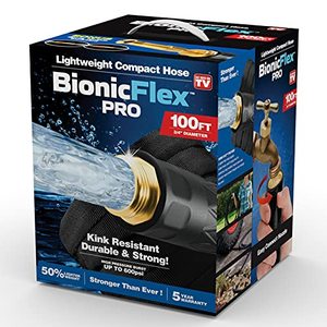 lot 42527 image: Bionic Flex PRO 100�� Garden Hose, Heavy Duty & Lightweight Weatherproof Garden Water Hose