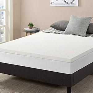 lot 42531 image: Best Price Mattress Ventilated Memory Foam Mattress Topper, White, Twin XL