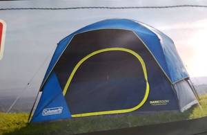lot 42571 image: Coleman Dark Room Skydome 6 Person Tent