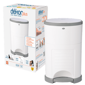 lot 42620 image: Dekor Plus Hands-Free Diaper Pail, White