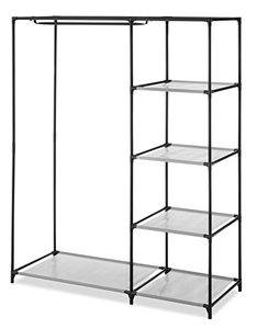lot 42621 image: Whitmor Spacemaker Wardrobe with 5 Shelves