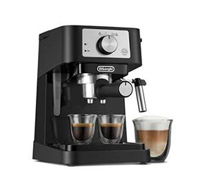 lot 42623 image: DeLonghi Stilosa Manual Espresso Machine, Latte and Cappuccino Maker,Black  Stainless