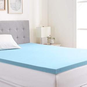 lot 42644 image: Amazon Basics Cooling Gel-Infused Firm Support Mattress Topper,Queen