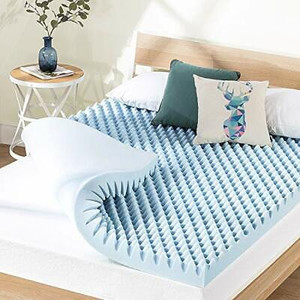 lot 42695 image: Best Price Mattress Egg Crate Memory Foam Mattress Topper,King