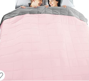 lot 42708 image: Joyching Adults Weighted Blanket for Couple Reversible Cooling Heavy Blanket 88x104 35lbs