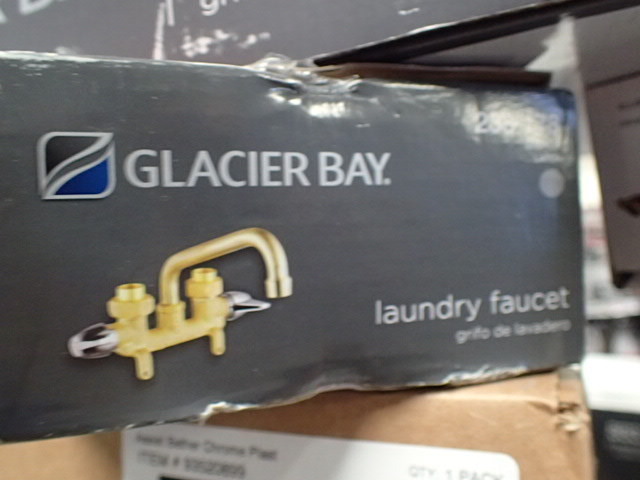 Glacier Bay Jy5020191 2 Handle Laundry Tray Faucet In Rough Brass