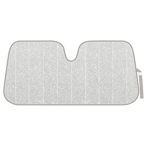 lot 26510 image: BDK AS-2511-SL Front Windshield Shade-Accordion Folding Auto Sunshade for Car Truck SUV-Blocks UV Rays Sun Visor Protector-Keeps Your Vehicle Cool-57 x 27 Inch, Silver Glitter
