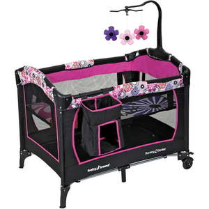 lot 26512 image: Baby Trend Nursery Center Playard, Floral Garden
