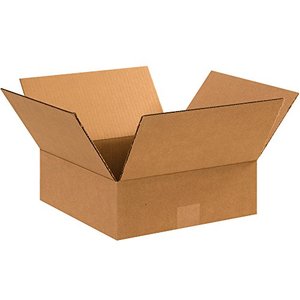 lot 26785 image: Tape Logic TL12124 Flat Corrugated Boxes, 12 x 12 x 4, Kraft (Pack of 25)
