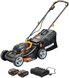 lot 26786 image: Worx WG743 40V Power Share 4.0Ah 17 Cordless Lawn Mower (Batteries & Charger Included