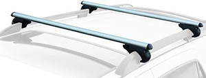 lot 26805 image: CargoLoc 2-Piece 52 Aluminum Roof Top Cross Bar Set Fits Maximum 46 Span Across Existing Raised Side Rails with Gap Features Keyed Locking Mechanism, Black   (Stock photo is different than actual product)